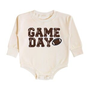 Sweet Wink Game Day Patch Football Onesie Romper 3-6 12-18 months